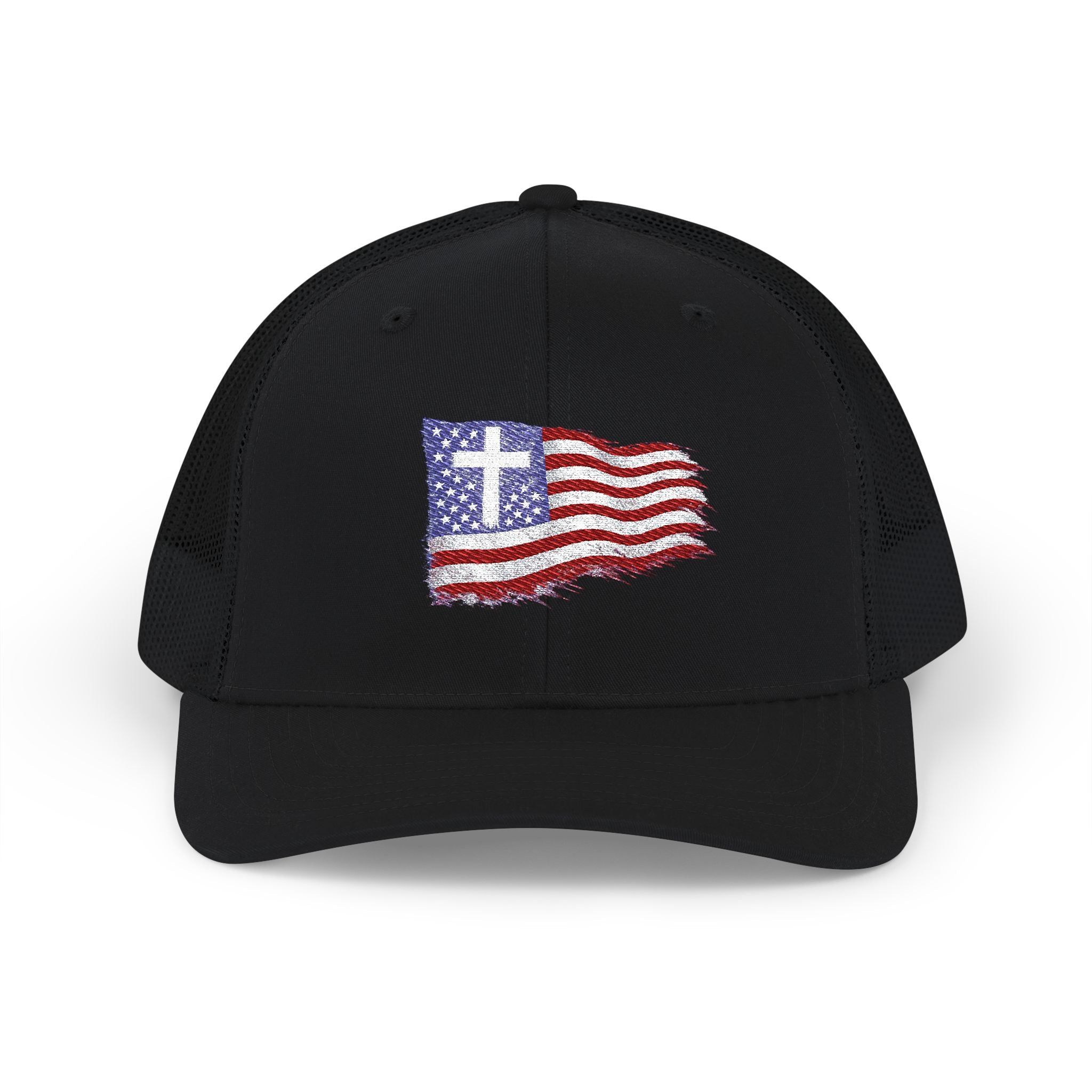 Patriotic Cross - Richardson Snap Back Hat