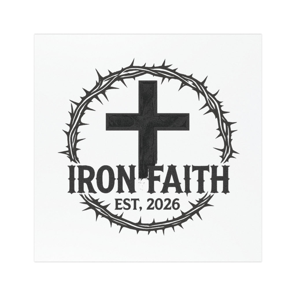 Iron Faith Crest Car Magnet