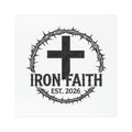 Iron Faith Crest Car Magnet
