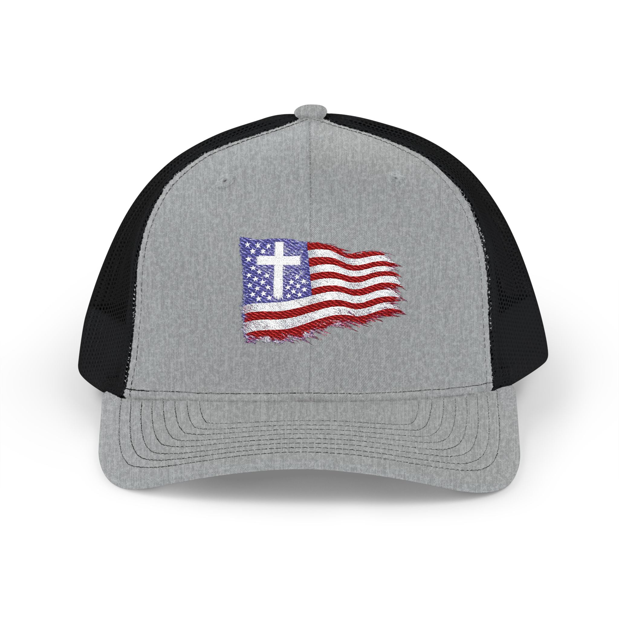 Patriotic Cross - Richardson Snap Back Hat