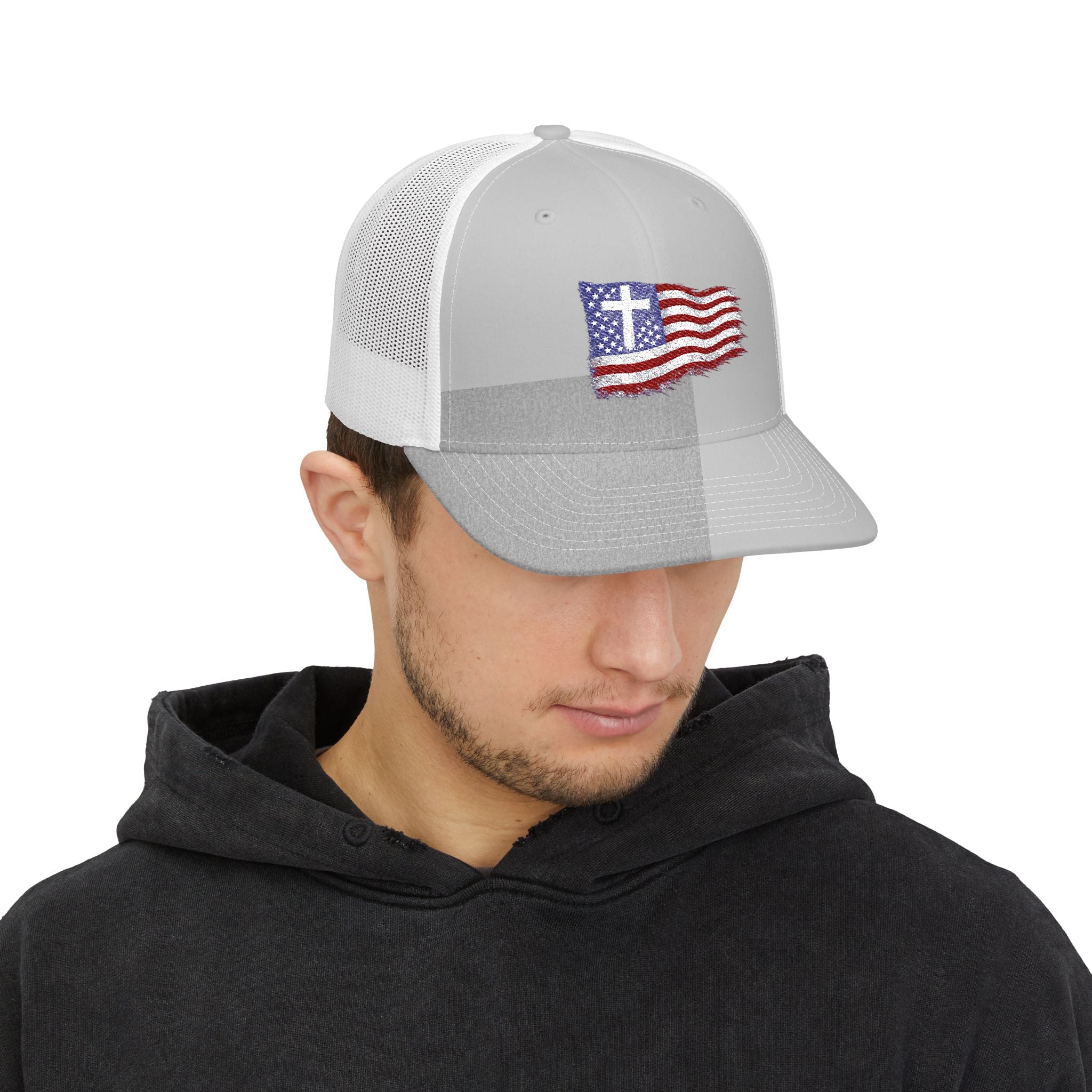 Patriotic Cross - Richardson Snap Back Hat