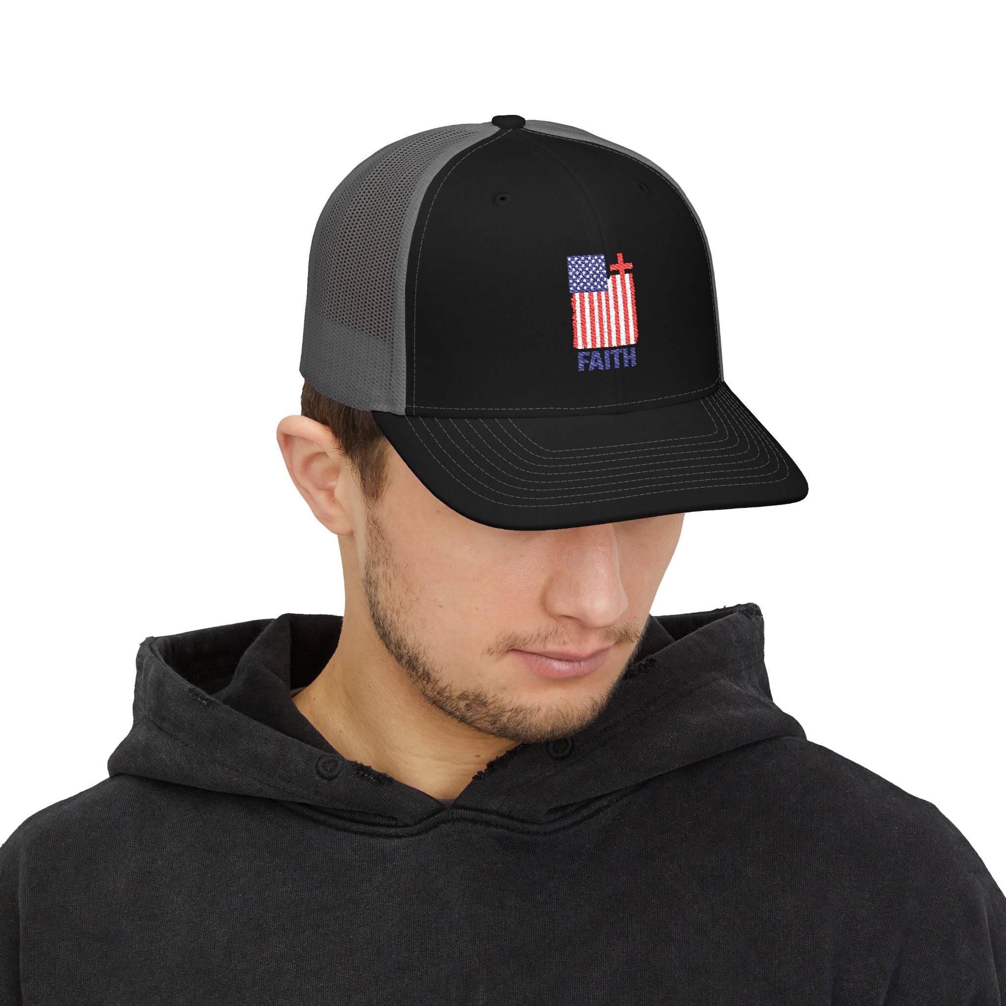 Patriotic Faith Flag - Richardson Snap Back Hat