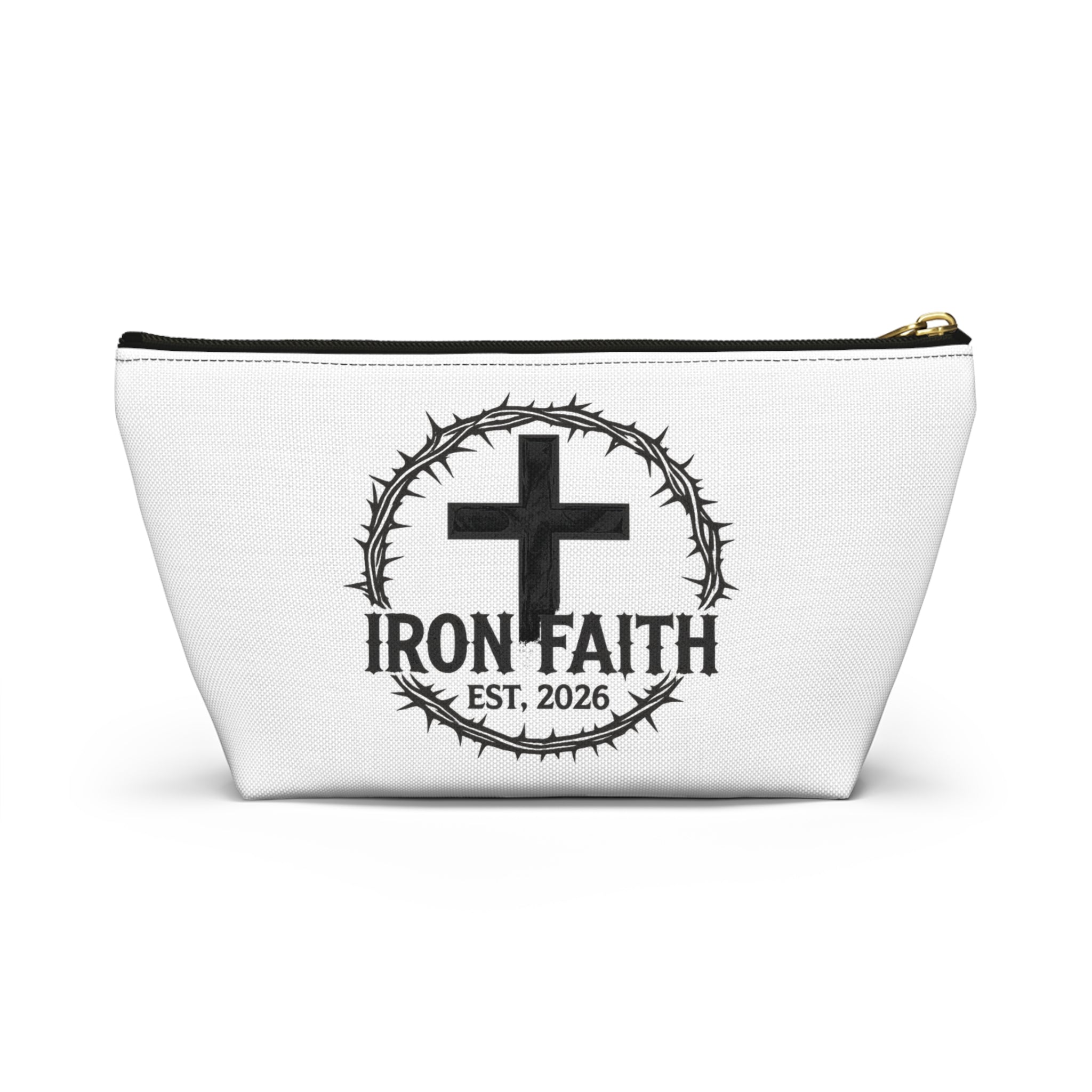 Iron Faith & Distressed Flag Makeup Bag