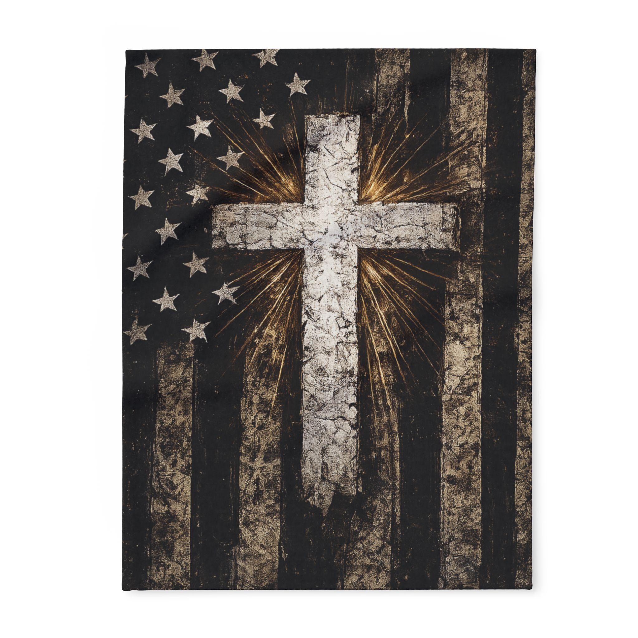 American Flag & Cross Blanket