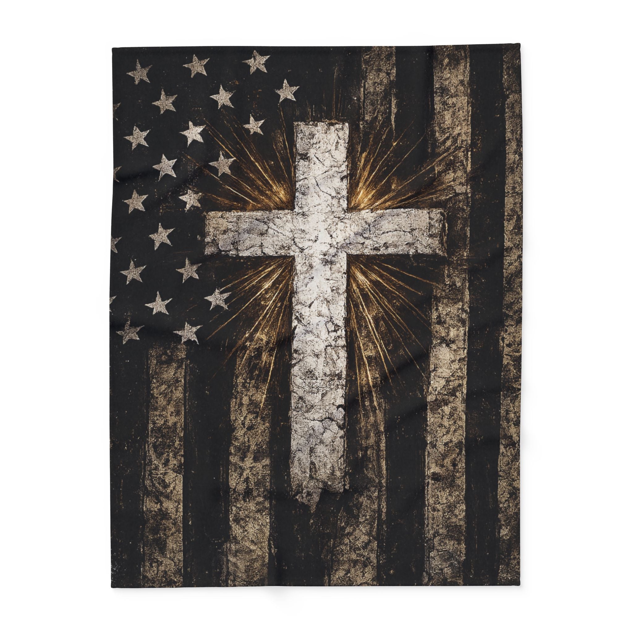 American Flag & Cross Blanket