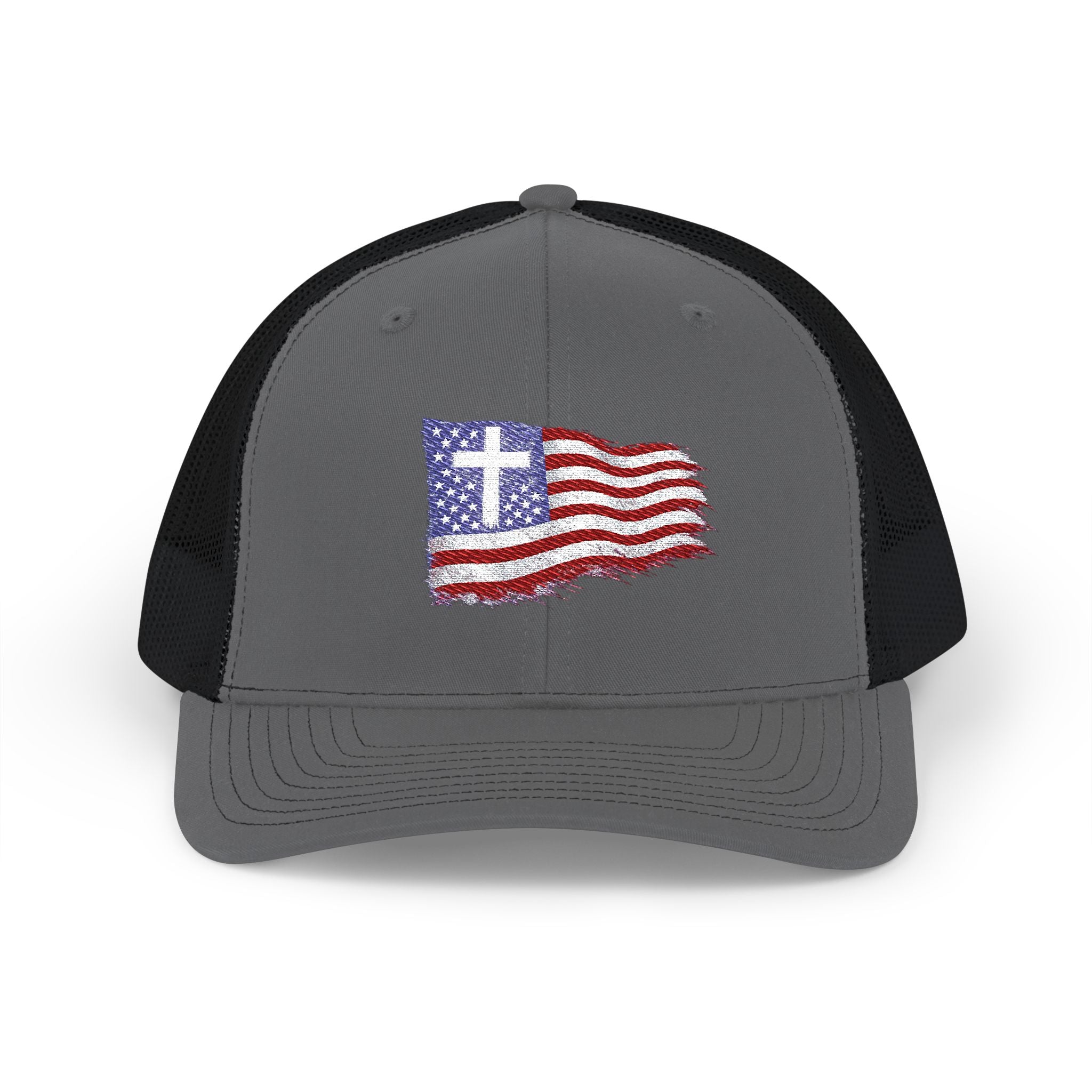 Patriotic Cross - Richardson Snap Back Hat