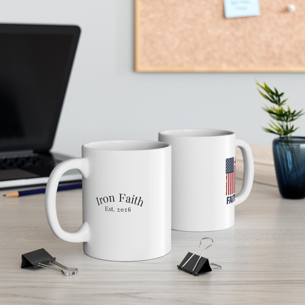 "Iron Faith Est. 2026" 11oz Mug