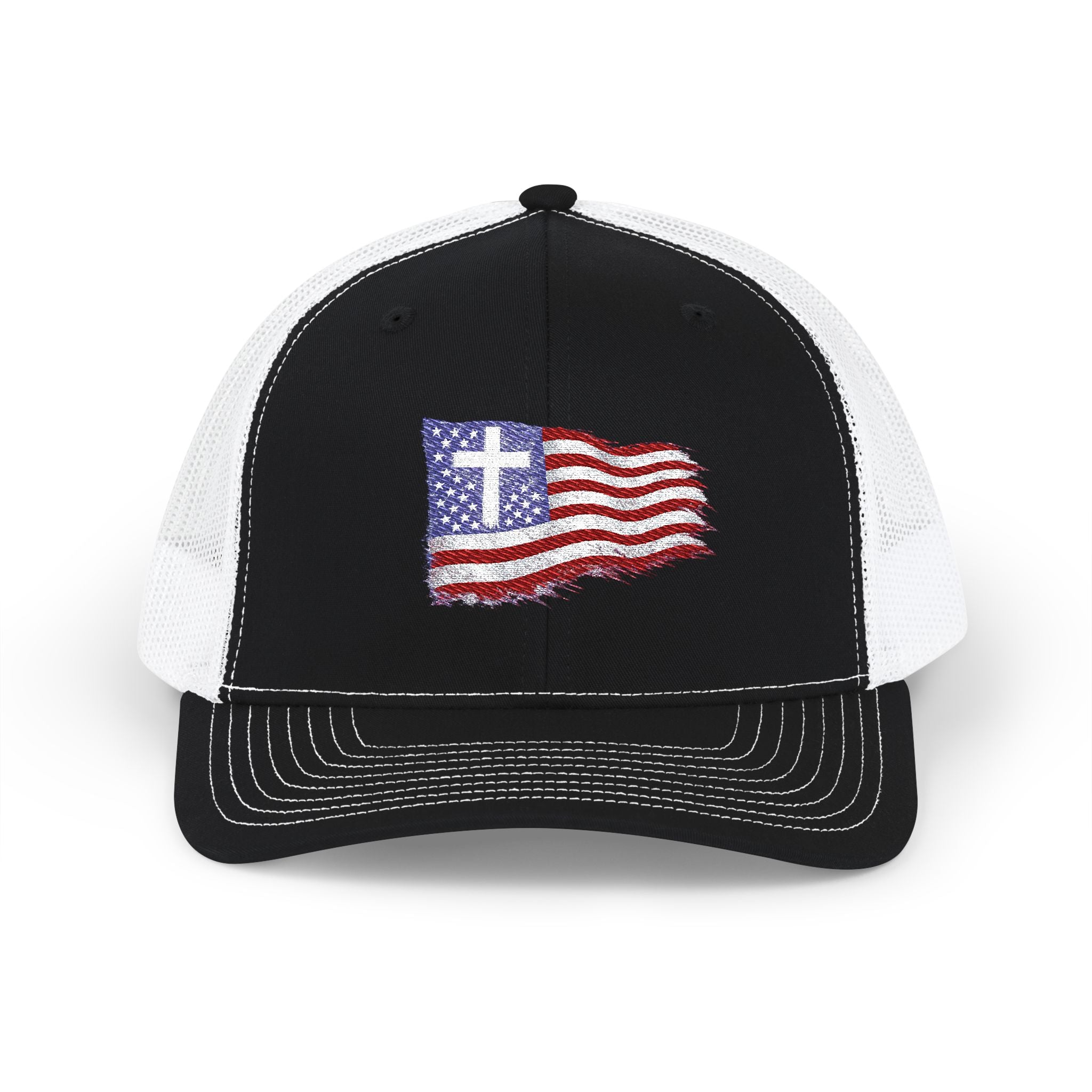 Patriotic Cross - Richardson Snap Back Hat