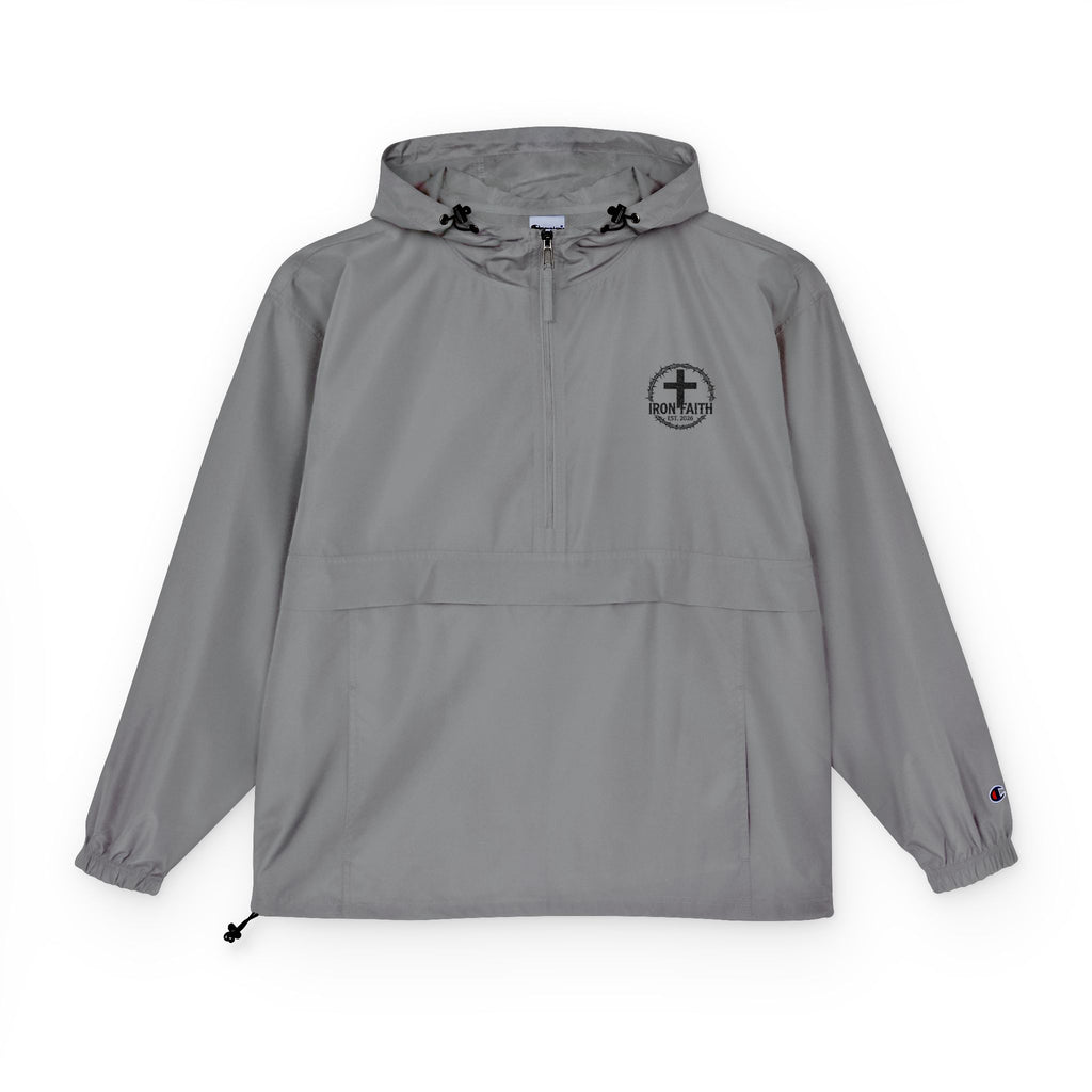 Champion Packable Windbreaker - Black Iron Faith Crest