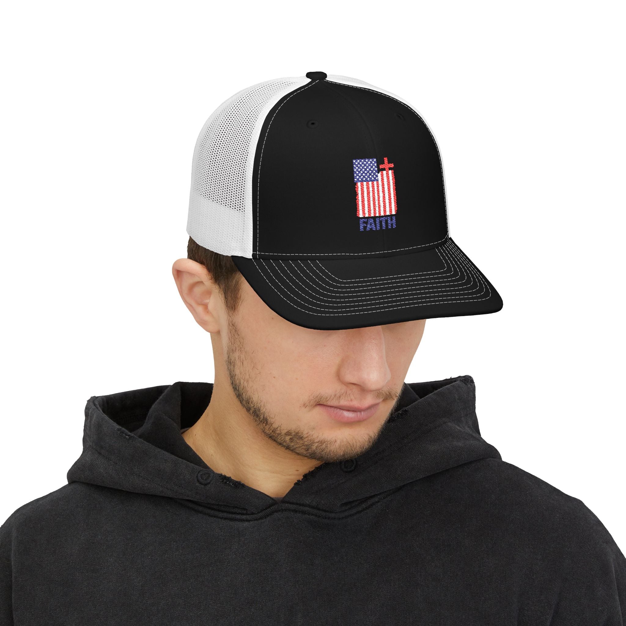 Patriotic Faith Flag - Richardson Snap Back Hat