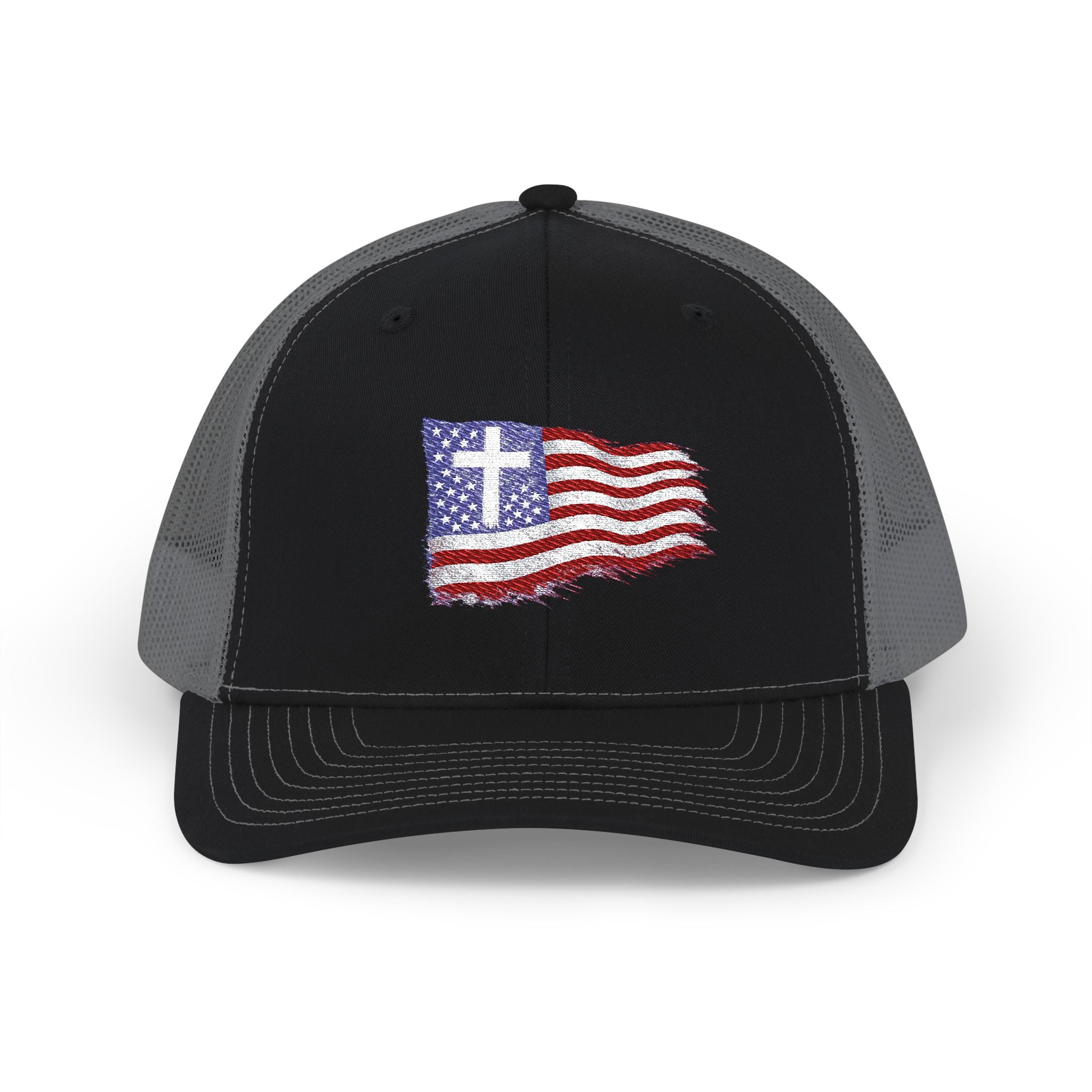 Patriotic Cross - Richardson Snap Back Hat
