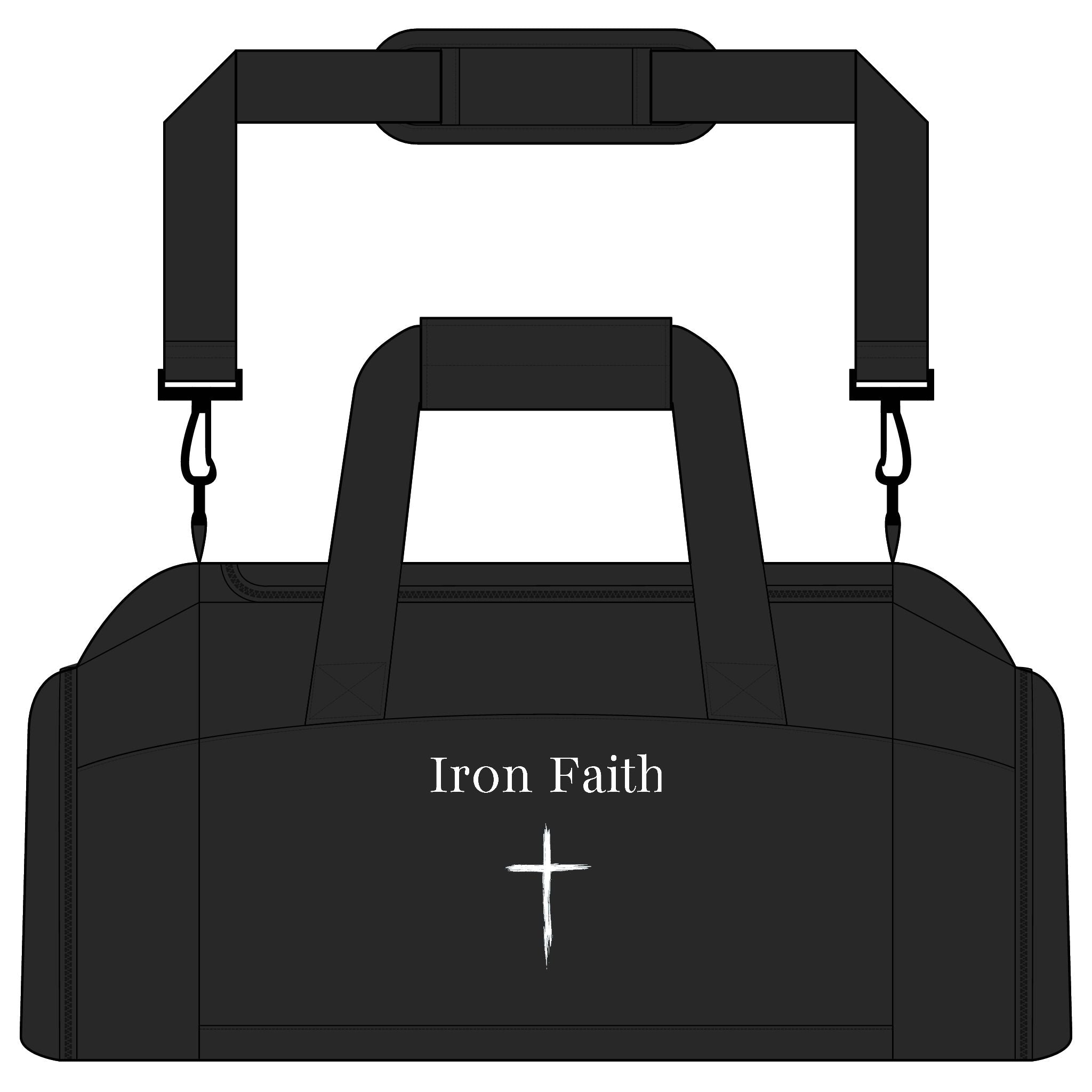 Customizable "Iron Faith - Cross" Duffle