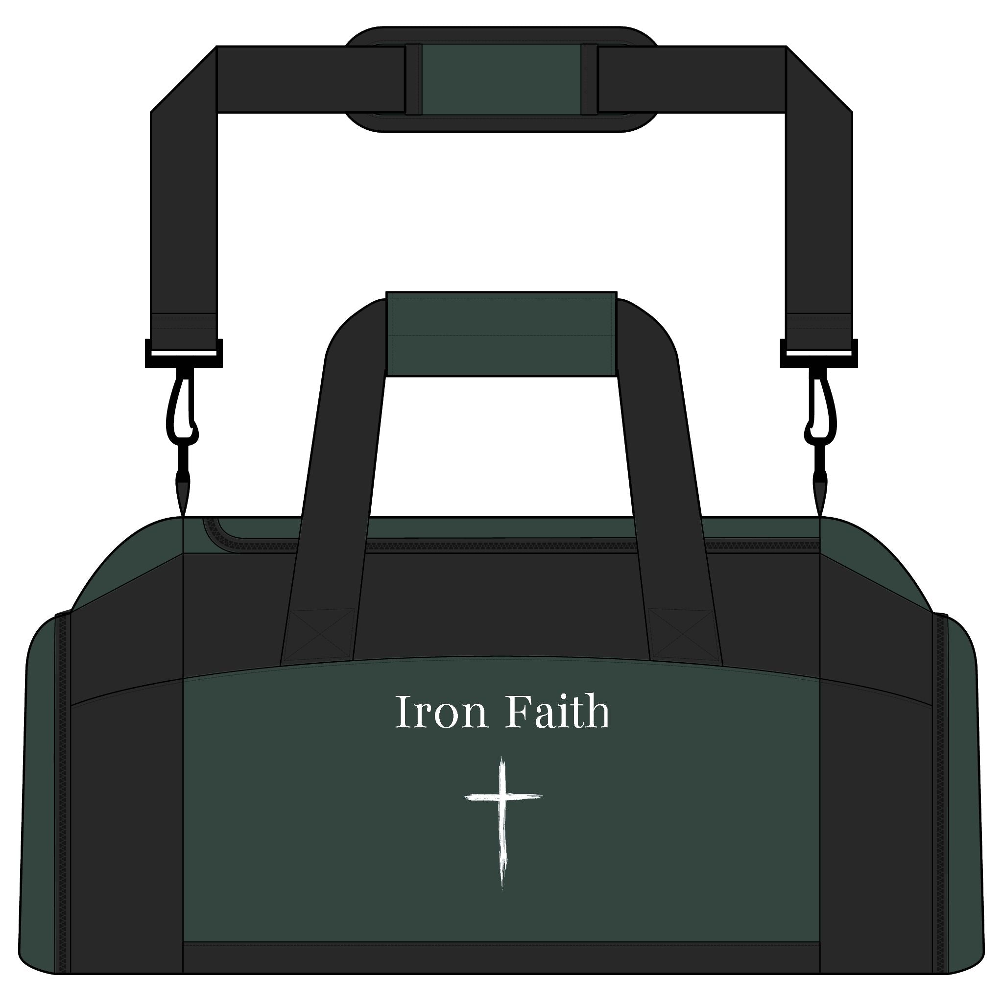 Customizable "Iron Faith - Cross" Duffle