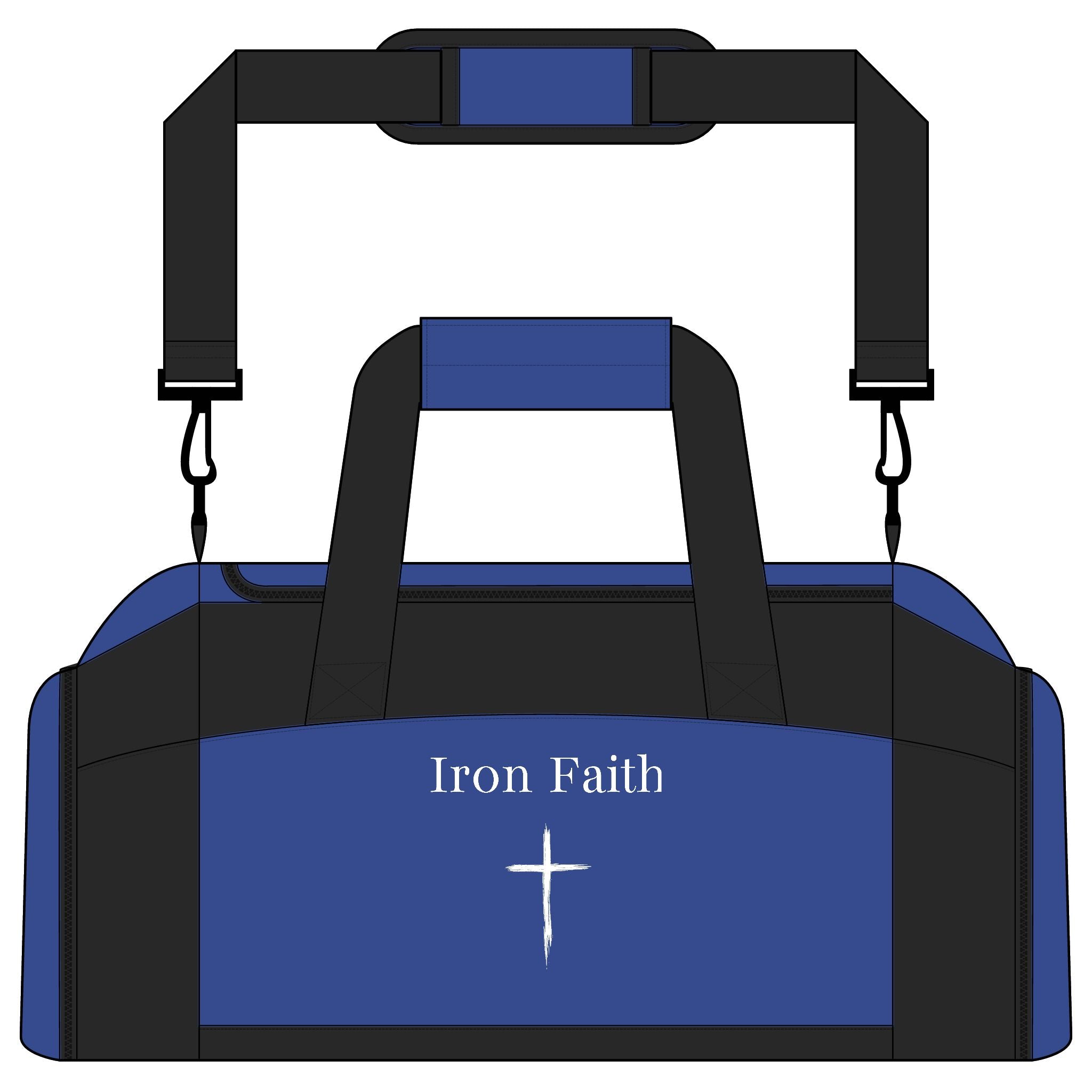 Customizable "Iron Faith - Cross" Duffle