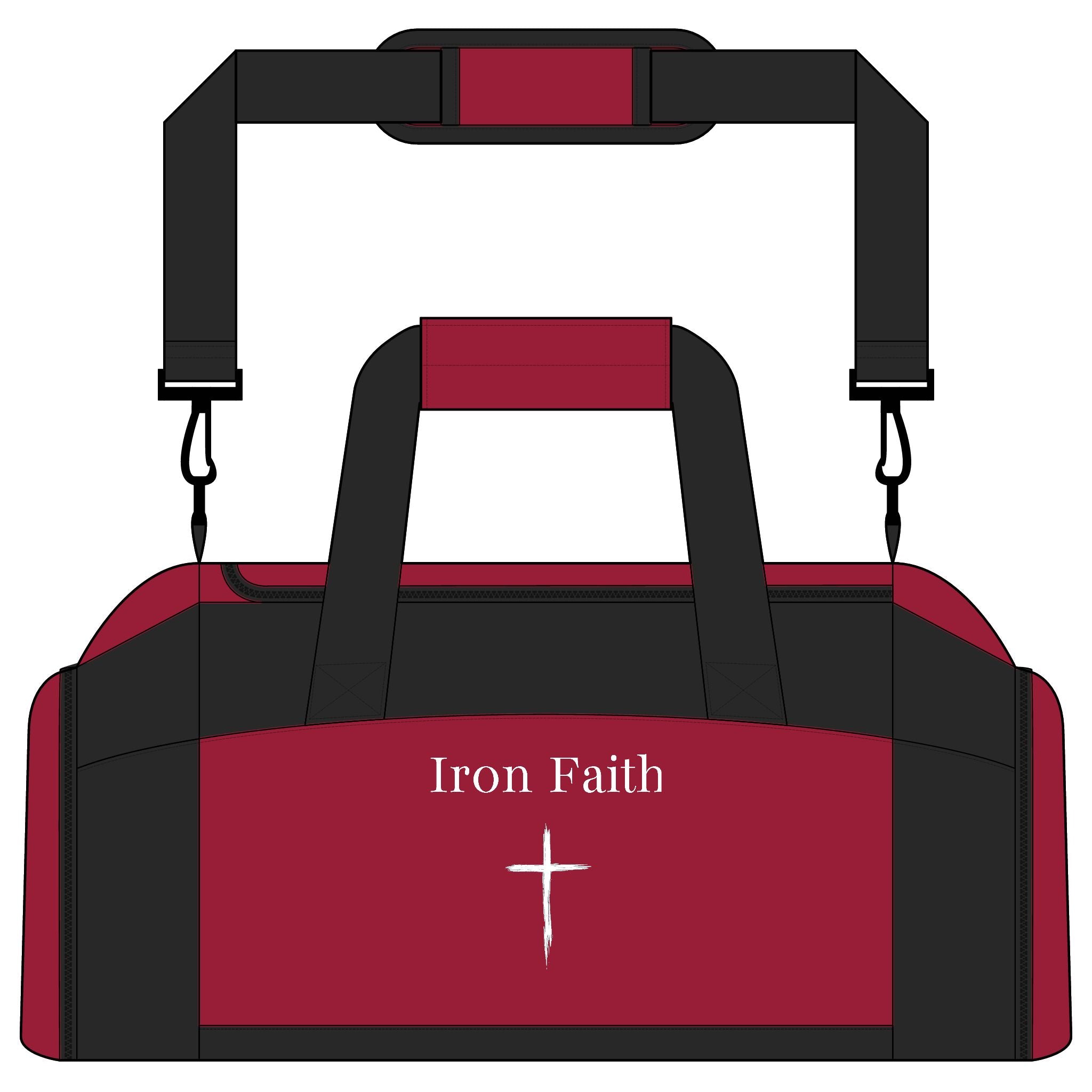 Customizable "Iron Faith - Cross" Duffle