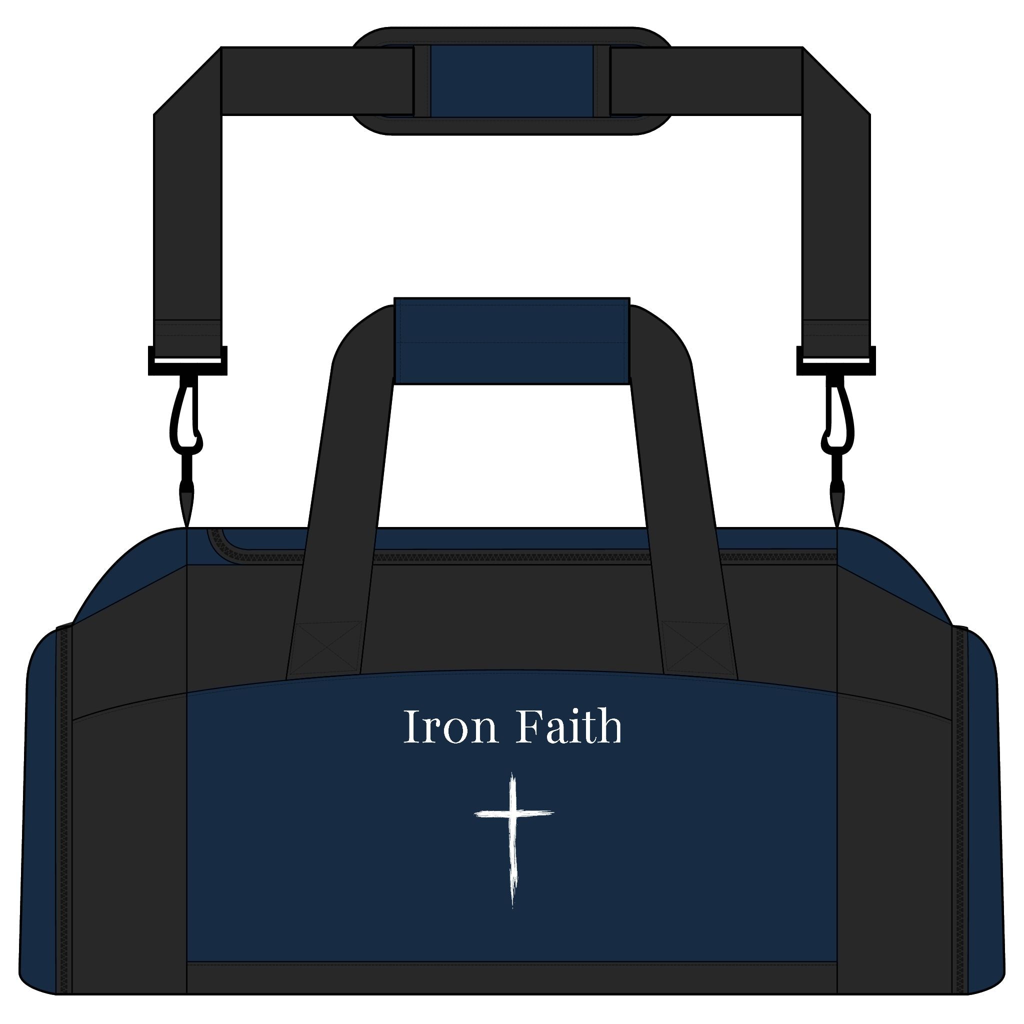 Customizable "Iron Faith - Cross" Duffle
